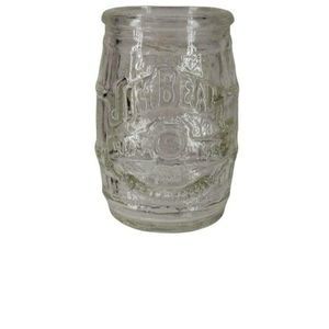 Jim beam‎ glass barrel shaped 200th shot glass liquor 1 oz